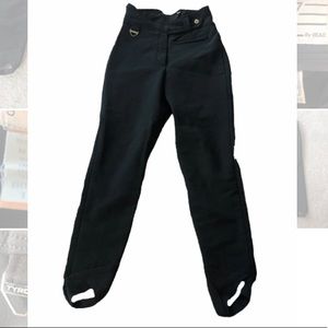 RARE Vintage Tyrolia by Head Stirrup Ski Pants Black Women’s Size 6R Nylon USA